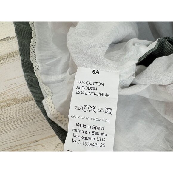 La Coqueta Green Pinafore Skirt Girls Sz 6 - Picture 9 of 15